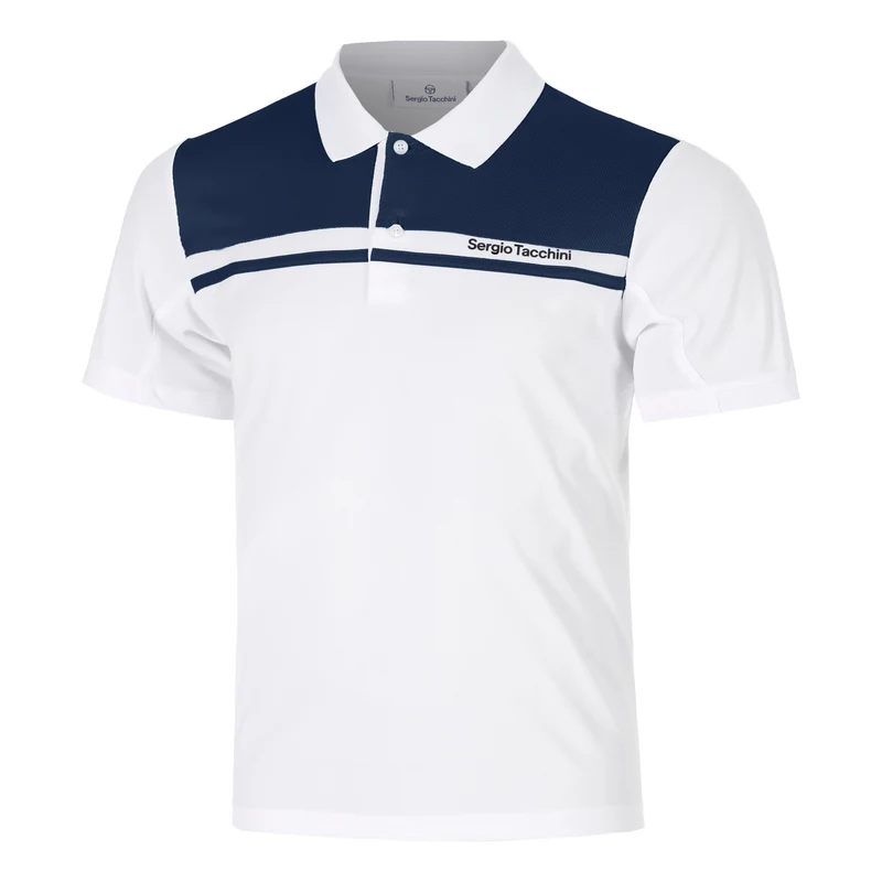 Riflesso PL Polo Herren - weiß, dunkelblau