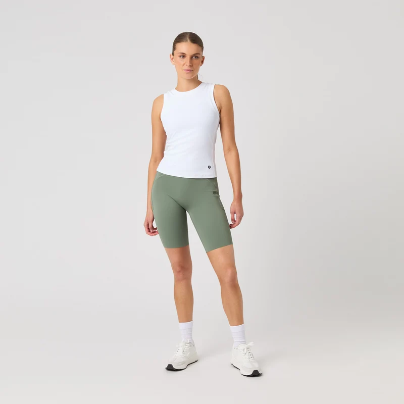 Ace Pocket Ribbed Tank-Top Damen - weiß
