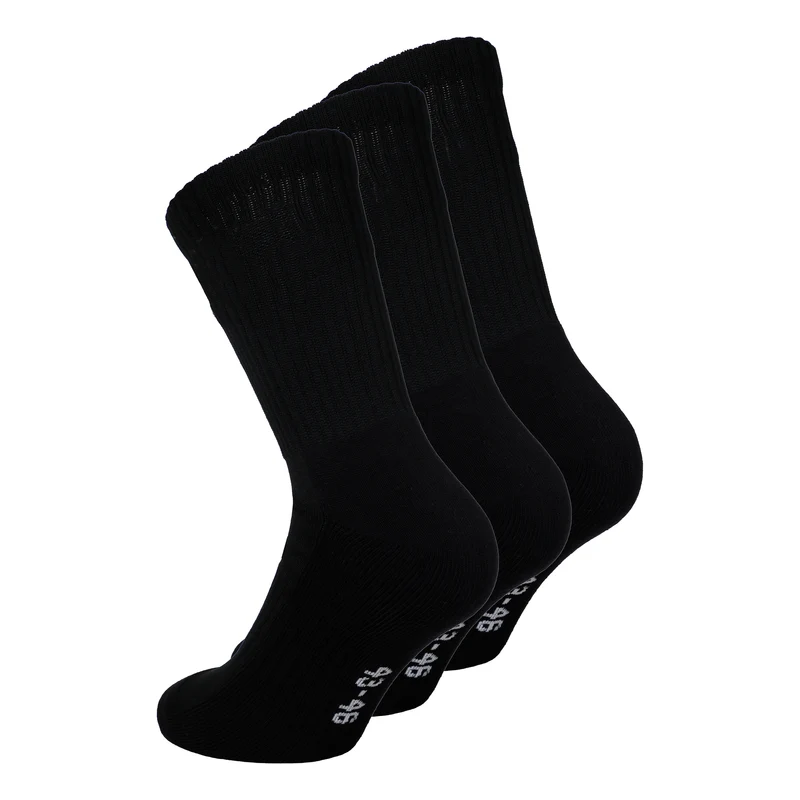 Performance Long Tennissocken 3er Pack-Schwarz