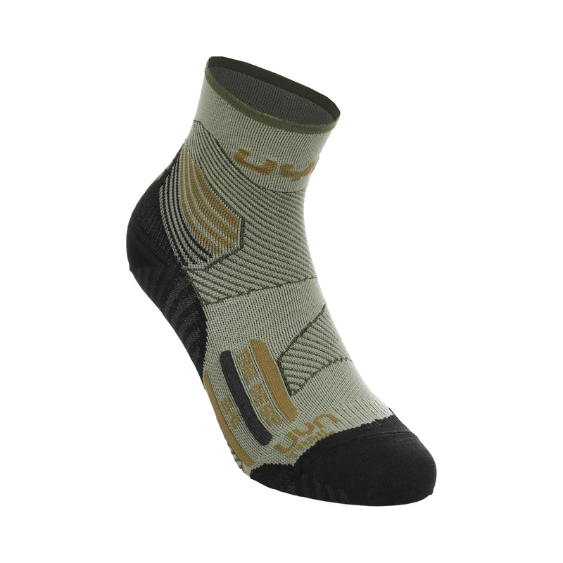 Trail One Grip Laufsocken Damen - grün, schwarz