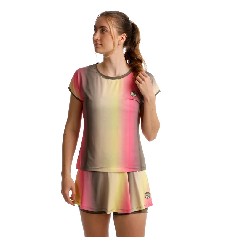 Spectrum Printed Wavy Rock Damen-Braun,Gelb