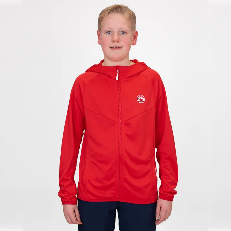 Crew Hood Trainingsjacke Jungen-Rot