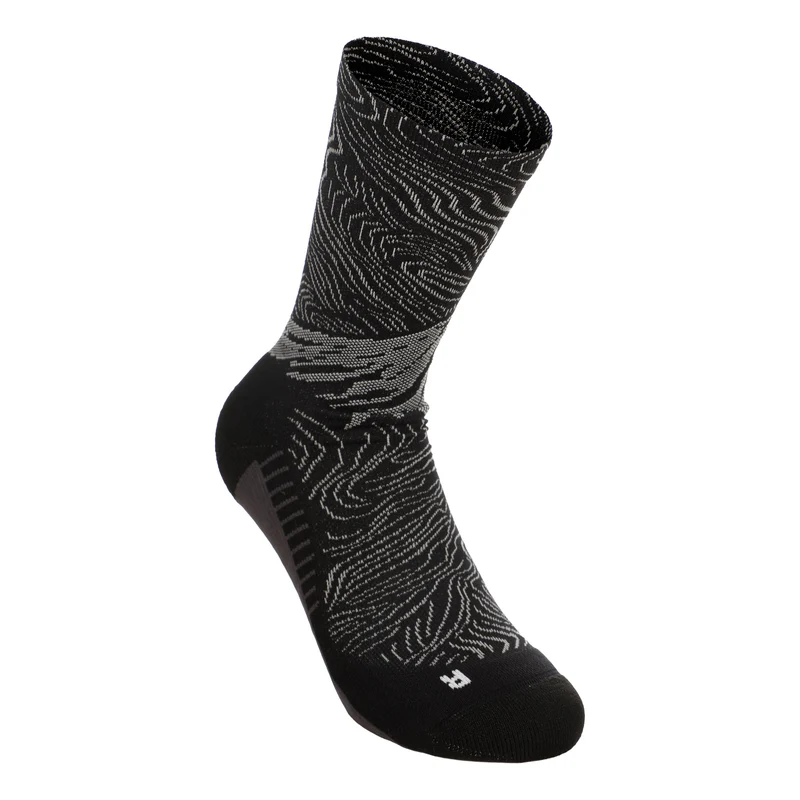 Fujitrail Graphic Crew Laufsocken - schwarz, grau