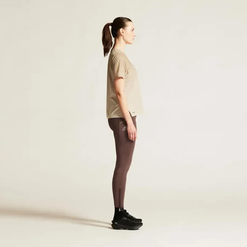 Pro Trail Laufshirt Damen - beige