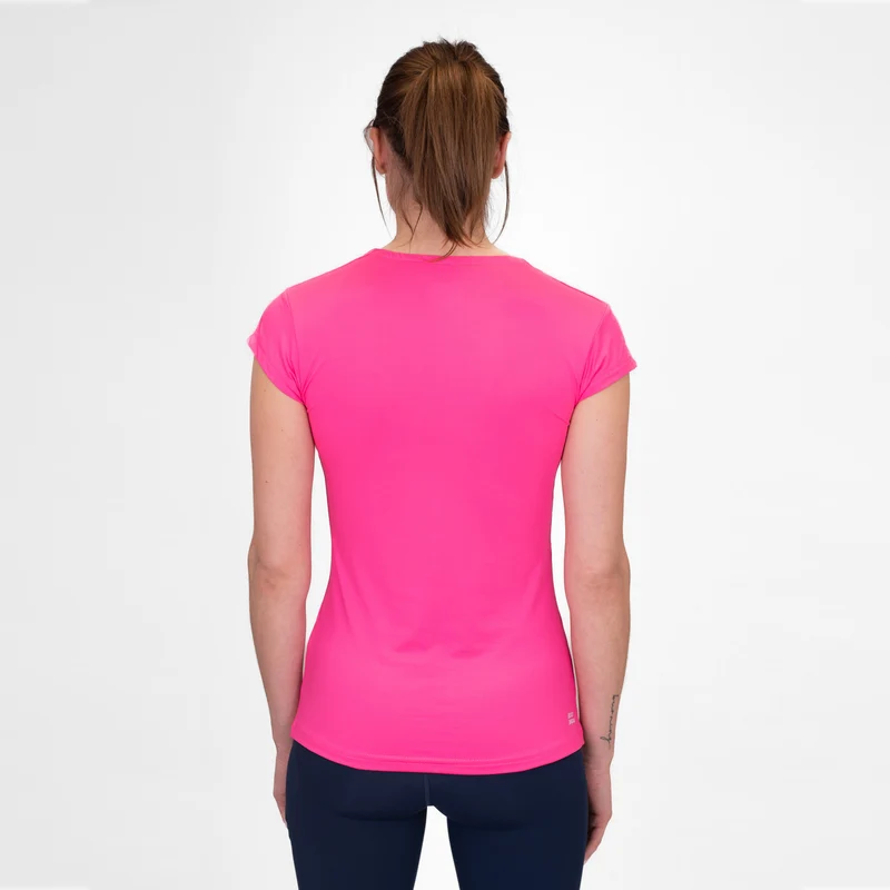 Crew V-Neck T-Shirt Damen-Pink