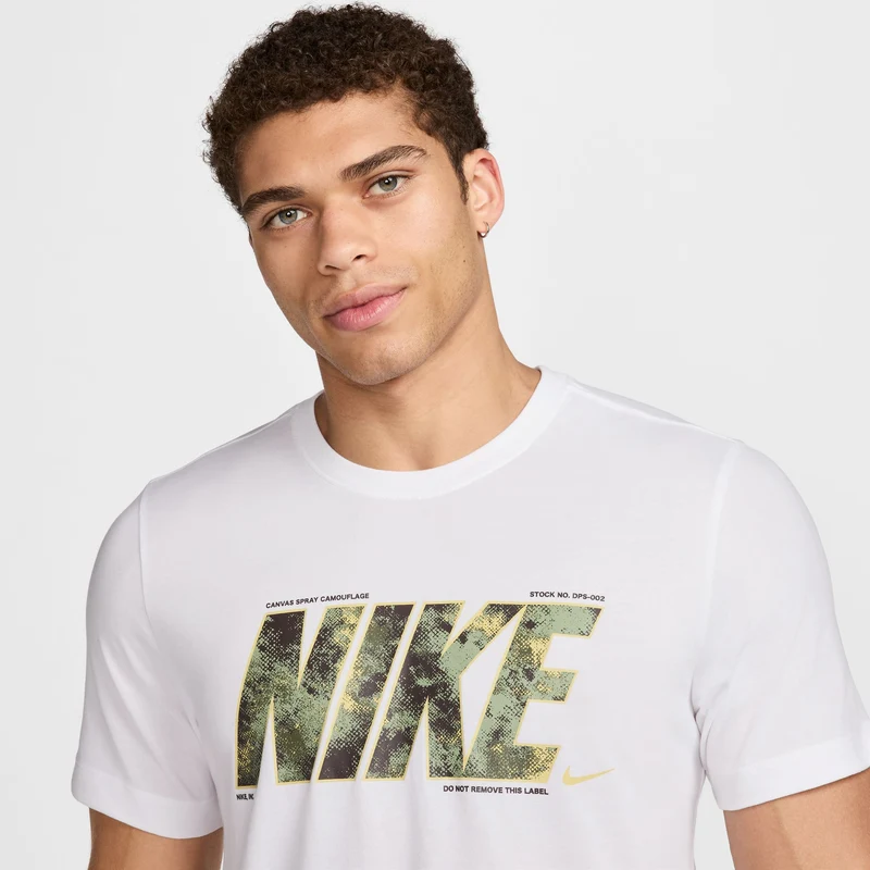 NIKE M NK DF TEE CAMO Herren T-Shirt Weiß