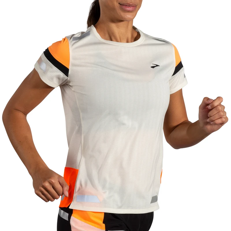 BROOKS Run Visible Short Sleeve 2.0 Damen Weiß