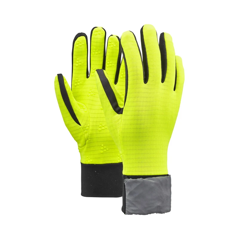 Essence Hybrid Laufhandschuhe Unisex - neongelb, silber